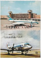 ** * 18 Db MODERN Repül?gépek, Sok MALÉV / 18 Modern Motive Postcards; Aircrafts, Many Malév Hungarian Airlines - Non Classés