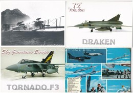 ** 10 Db MODERN Motívumlap, Külföldi Katonai Repül?gépek / 10 Modern Motive Postcards; European Military Aircrafts - Non Classificati