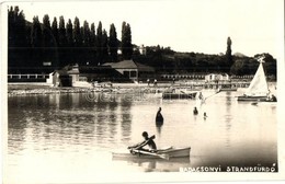 T2 1941 Badacsony, Strandfürd?, Csónakok, Tábla A Hableány Szálloda éttermének Jelzésével. Photo - Unclassified