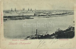 T2/T3 1898 Budapest, Dunasor Az Erzsébet és Ferenc József Híd Megépítése El?tt . D. Halberstadt - Unclassified