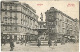 T2 1925 Budapest VIII. Kálvin Tér, Gyógyszertár, Szök?kút, Villamosok, Magyar Lámpaáru Gyár - Unclassified