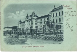 T2/T3 1898 Pécs, M. Kir. Honvéd Hadapród Iskola Este. Kiadja Günsberger Lajos (EK) - Unclassified