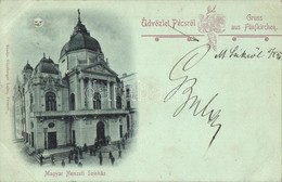 T2 1898 Pécs, Magyar Nemzeti Színház Este. Kiadja Günsberger Lajos (EK) - Unclassified