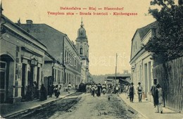 T2/T3 Balázsfalva, Blasendorf, Blaj; Templom Utca, Görögkatolikus Székesegyház, üzletek, Piaci árusok. W. L. 1851. / Str - Unclassified