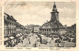 T2/T3 Brassó, Kronstadt, Brasov; Piac Tér, Tanácsház / Market Square, Town Hall (fl) - Unclassified