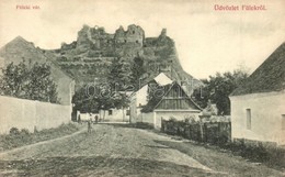 ** T2 Fülek, Filakovo; Utca Háttérben A Várral / Street View With The Castle In The Background - Unclassified