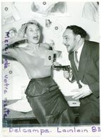 - Photo De Presse, Original - Tilda THAMAR,  AL CABROL, Catcheur, Film "Massacre En Dentelles ", 19-03-1952, TBE, Scans. - Berühmtheiten