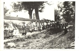 * T1/T2 Nagyhársas, Velky Lipník; Falubeliek Népviseletben / Kroje / Slovakian Folklore. J. Mrázek - Unclassified