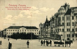 T3/T4 Pozsony, Pressburg, Bratislava; König Andreas Platz Mit Der Pionier Kaserne / András Király Tér A Hidász Laktanyáv - Non Classés