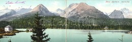 * T2/T3 Tátra, Csorba-tó, Strbské Pleso; Panorámalap / Lake, Mountains, Panoramacard - Unclassified