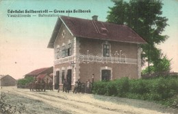 T2/T3 Szilberek, Ulmenau, Backi Brestovac; Bahnstation / Vasútállomás / Railway Station (fa) - Zonder Classificatie