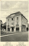 T2/T3 1941 Újvidék, Novi Sad; Hotel Park, Artézi Fürd?, étterem / Hotel, Spa, Restaurant 'Újvidék Visszatért' So. Stpl.  - Zonder Classificatie