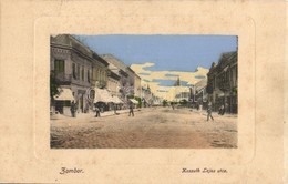T2/T3 Zombor, Sombor; Kossuth Lajos Utca, üzletek. W. L. Bp. 3737. / Street View, Shops (EK) - Unclassified