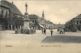 ** T2/T3 Zombor, Sombor; Szent György Tér, Kossuth Utca, Piaci árusok / Square, Street View, Market Vendors (EK) - Zonder Classificatie