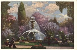 T2 Graz, Springbrunnen Im Stadtpark. Hans Hausner Künstlerkarte Nr. 7012/4. / Fountains In The Park - Unclassified