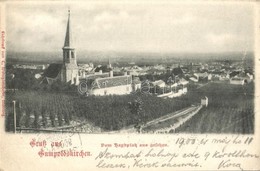 T2/T3 1900 Gumpoldskirchen, General View, Church, Vineyards. Lichtdruck V. Weingartshofer (EK) - Non Classés