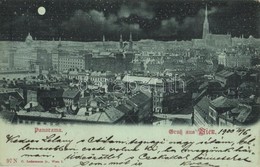 T2/T3 1900 Vienna, Wien; Panorama At Night. C. Ledermann Jr. 97 N (EK) - Unclassified