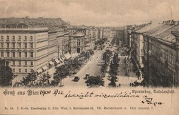 T2 1900 Vienna, Wien I. Opernring, Totalansicht / Street View, Trams. H. Kölz Nr. 65. - Non Classificati