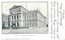 T2/T3 1900 Vienna, Wien I. Musikvereins-Gebäude / Concert Hall. Verlag Emil Storch 29. (EK) - Unclassified
