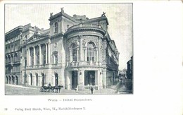 ** T2/T3 Vienna, Wien I. Hotel Ronacher, Theater, Carriage. Verlag Emil Storch 30. (EK) - Non Classés