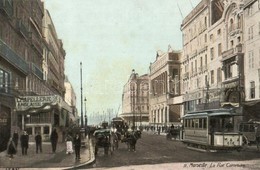 ** T2 Marseille. La Rue Cannebiére / Street View, Shops, Tram, Horse-drawn Carriage - Unclassified