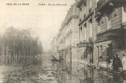** T2 Paris, Rue De L'Université. Crue De La Seine / River, Street View - Non Classés
