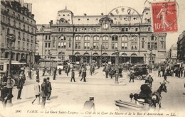 T2 Paris, La Gare Saint-Lazare, Coté De La Cour Du Havre, Rue D'Amsterdam / Railway Station, Street View. TCV Card - Unclassified