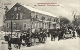 ** T1 Clausthal, Karnevalistischer Umzug Der Clausthaler Studentenschaft / Students' Carnival In Winter, Horse Sleighs - Zonder Classificatie