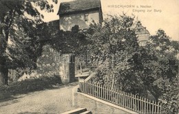 T2/T3 Hirschhorn (Neckar), Eingang Zur Burg / Castle (worn Corner) - Unclassified