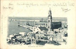 T2/T3 1900 Bari, Panorama Del Porto. Menotti Bassani E C. / Port, Ships (EK) - Unclassified