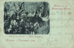 T2/T3 1899 Postojnska Jama (Adelsberger Grotte), Der Calvarienberg / Gora Kalvarija / Cave Interior. J. Horowitz Kunstan - Non Classés