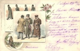 * T2/T3 1899 Pöstyén, Pistyan, Piestany; Pöstyéni Alakok, Judaika / Pöstyéner Typen. Druck Und Verlag Louis Glaser / Pie - Non Classés