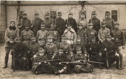 * T4 1917 Budapest, Osztrák-magyar Katonák Csoportképe / WWI Military, Hungarian Soldiers' Group, Schäffer Ármin Photo ( - Zonder Classificatie