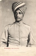 * T2/T3 Singapore, Sikh Policeman (wet Damage) - Unclassified