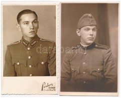 * 2 Db Magyar Katonai Portré Fotó Képeslap 1936-ból és 1942-b?l / 2 Hungarian Soldiers' Portraits From 1936 And 1942 - Zonder Classificatie