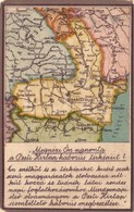 T3 'Megnézi Ön Naponta A Pesti Hírlap Háborús Térképeit?'; A Romániai Háború Térképe; Kiadja A Pesti Hírlap / WWI Map Of - Zonder Classificatie