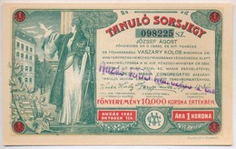 Budapest 1903. 'Tanuló Sorsjegy' 1K értékben, Felülbélyegzéssel T:I- - Zonder Classificatie