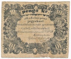 Komárom 1849. 10kr 3mm-es Bet?kkel T:III-
Hungary / Komárom 1849. 10 Kreuzer 3mm Wide Letters C:VG
Adamo KOM-3.2.1 - Unclassified