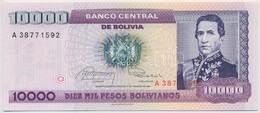 Bolívia 1984. 10.000P '1 Centavo' Felülbélyegzéssel T:I
Bolivia 1984. 10.000 Pesos With '1 Centavo' Overprint  C:UNC - Unclassified