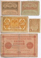 5db-os Vegyes Orosz és Szovjet Bankjegy Tétel T:III,III-
5pcs Of Various Russian And Soviet Banknotes C:F,VG - Unclassified