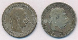 Ausztria 1893. 1K Ag 'Ferenc József' (2x) T:3,3- Patina
Austria 1893. 1 Corona Ag 'Franz Joseph' (2x) C:F,VG Patina - Unclassified