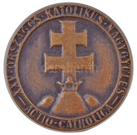 1934. 'XXV. Országos Katolikus Nagygy?lés - Actio Catholica' Br Lemezjelvény (34mm) T:2 - Zonder Classificatie