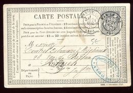 Carte Précurseur De Bar Le Duc Pour Rouen En 1877 - Voorloper Kaarten