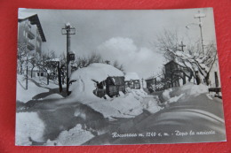 Roccaraso L' Aquila Dopo La Nevicata 1964 + Timbro A  Targhetta - Autres & Non Classés