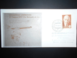 Urss Poste Aerienne , Lettre De Leningrad 1988 Pour Paris , 1ere Liaison B727 - Brieven En Documenten