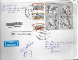 LETTRES RUSSIE /URSS 2 SCANS - Maschinenstempel (EMA)