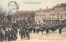 38-VOIRON- GREVE GENERALE DE VOIRON- DRAGONS CHARGES D'ASSURER LE SERVICE DE PATROUILLES - Voiron