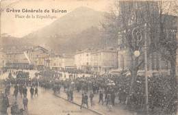 38-VOIRON- GREVE GENERALE DE VOIRON- PLACE DE LA REPUBLIQUE - Voiron