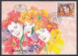 Yugoslavia 1998 World Women's Day, Flowers, FDC - Briefe U. Dokumente