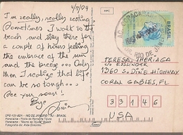 Brazil & Marcofilia, Rio De Janeiro, Panorama   Da Barra De Tijuca, Coral Gables, Florida  U.S.A 2004 (10182A) - Cartas & Documentos